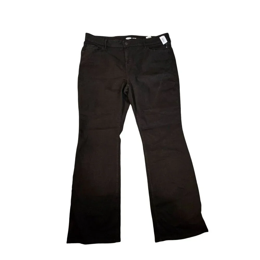 Old Navy Womens Black Flare Jeans NWT Mid-Rise Stretch Size 18 JJ3856 - Picture 3 of 11